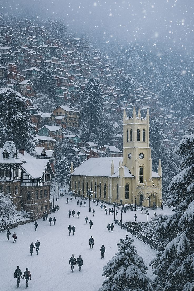 winter bliss on mall road shimla’s snowy charm 
